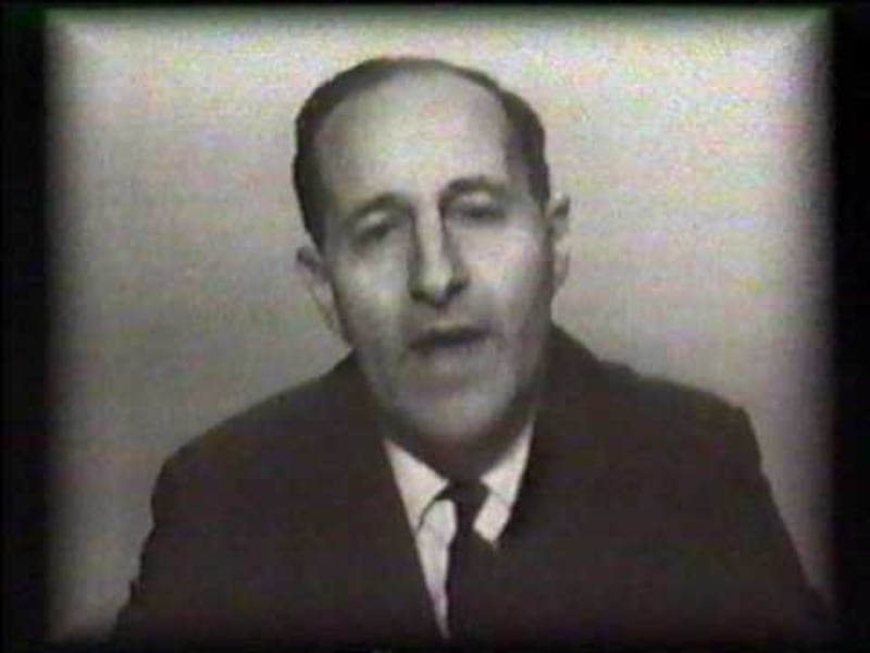 Still image of Captain Terence O'Neill's television broadcast in December 1968