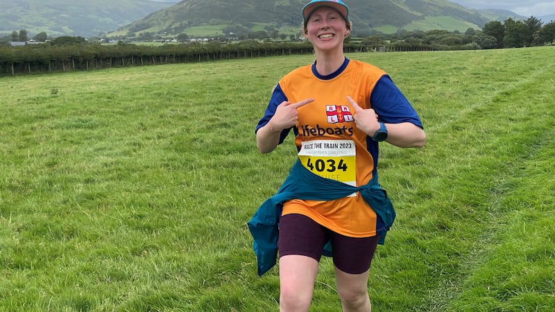 Louise Houghton, who survived a fall from Yesnaby Cliffs in Orkney. Despite being unable to walk for several weeks, she eventually took part in two races to raise money for the volunteers who saved her life.