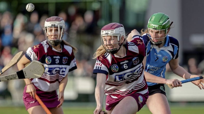 Slaughtneil&#39;s Aoife Ni Chaiside in action during the AIB Camogie All-Ireland Senior Club Championship semi-final against Scariff/Ogonnelloe at Donaghmore Ashbourne GAA, Meath on January 26 2020. Picture by &copy;INPHO/Morgan Treacy 