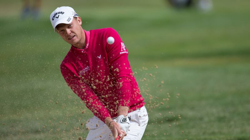 Danny Willett hits the ball out of a bunker during his successful final round at the Omega European Masters in Crans-Montana, Switzerland on Sunday<br />Picture: AP