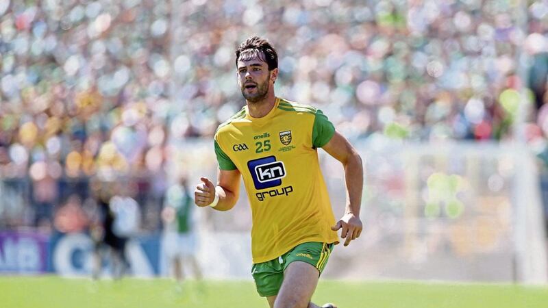 Odhran MacNiallais in action for Donegal during the 2018 Ulster championship. Picture by Seamus Loughran 