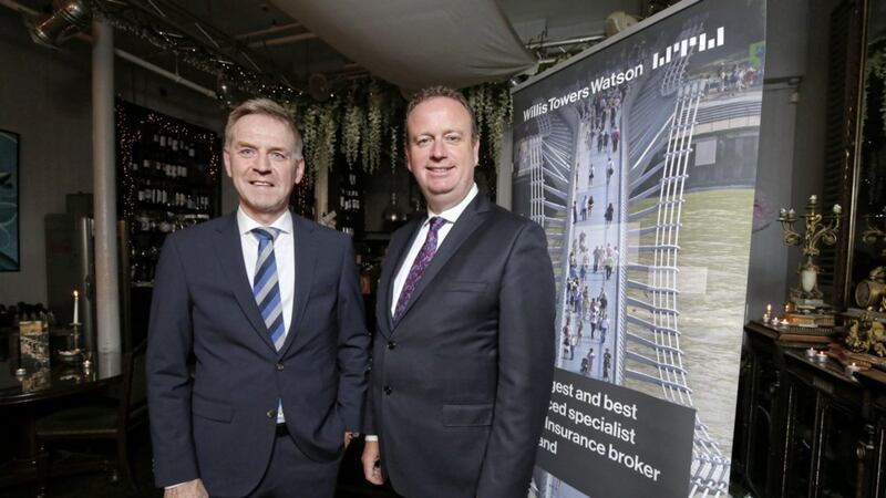 Nigel Birney, head of trade credit and political risk Northern Ireland at Willis Towers Watson with Stephen Kelly, Manufacturing NI 