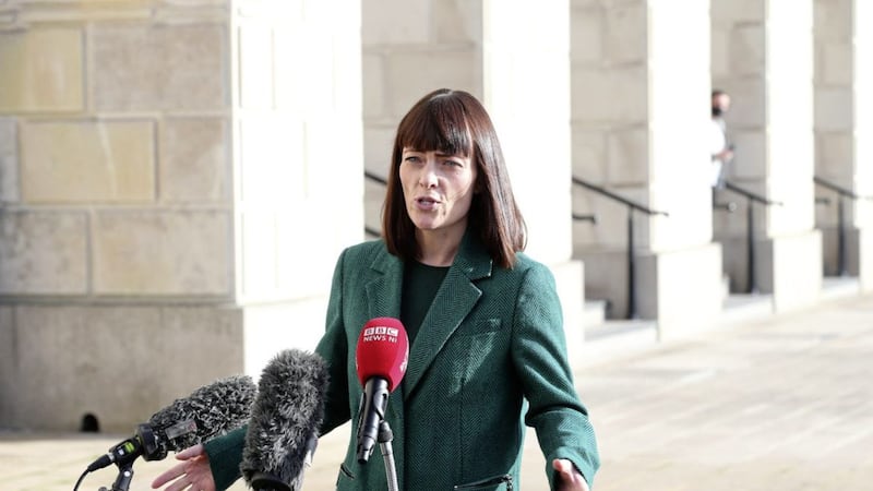 Infrastructure Minister Nichola Mallon yesterday said the burning of buses &quot;absolutely should not become the norm&quot; in Northern Ireland. Picture Mal McCann. 