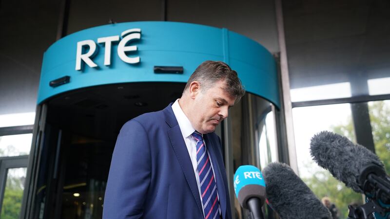 New RTE director general Kevin Bakhurst speaks to the media outside the broadcaster’s headquarters in Donnybrook, Dublin. Picture date: Monday July 10, 2023.