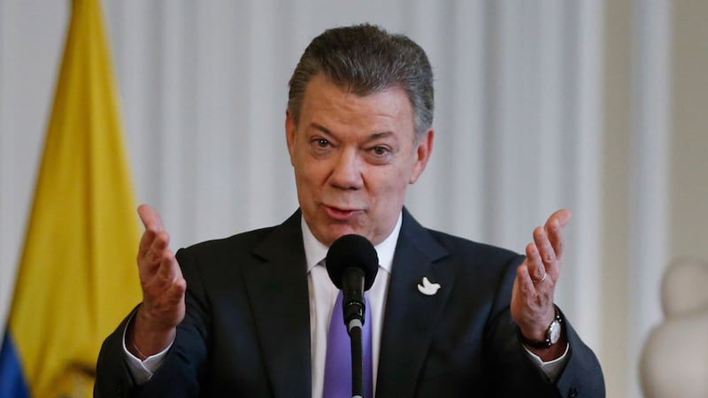 Days before the Nobel announcement, Juan Manuel Santos, architect of peace with the Farc rebels, had been snubbed by his own electorate. Picture by Fernando Vergara, Associated Press