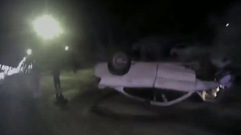 The dramatic scene was captured on a cop’s bodycam.