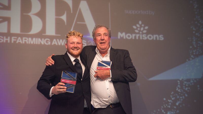 He was presented with the flying the flag for British agriculture award on Thursday.