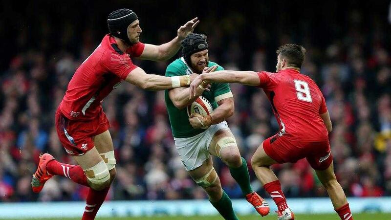 Sean O'Brien in action against Wales last year - he should be fit for selection this weekend