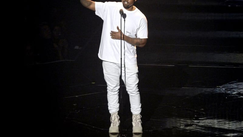 Kanye West on stage during the show at the MTV Video Music Awards 2016