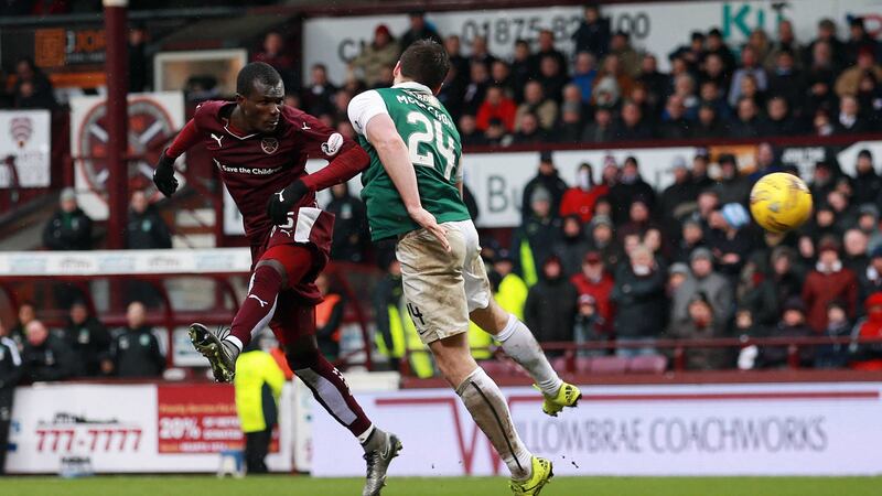 <span style="color: rgb(51, 51, 51); font-family: sans-serif, Arial, Verdana, 'Trebuchet MS';  line-height: 20.8px;">Abiola Dauda scored Hearts' second goal in Tuesday's SPL win over Inverness&nbsp;</span>&nbsp;
