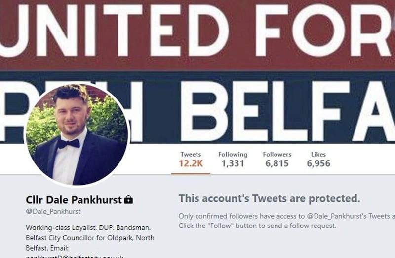 Dale Pankhurst locked down his Twitter and Facebook pages 