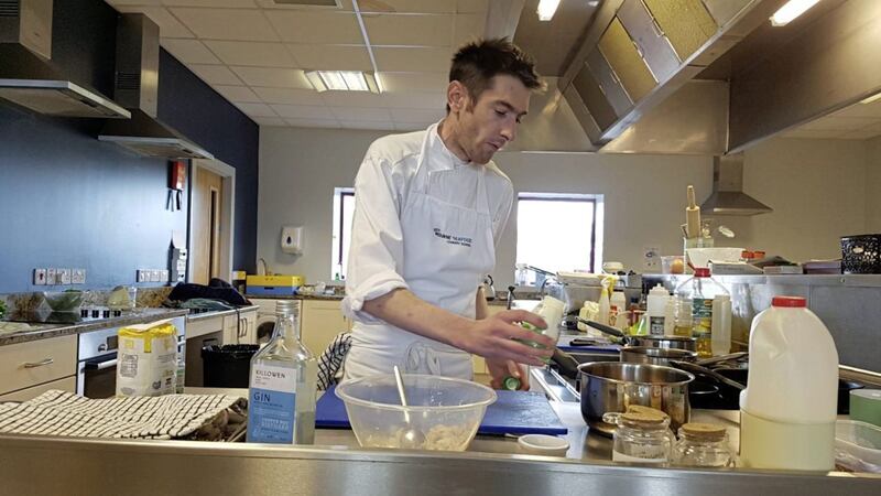 Chef Trevor Orr in Mourne Seafood Cookery School, Kilkeel 