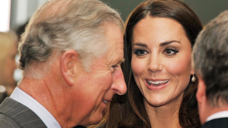 Kate with her father-in-law at Dulwich Picture Gallery in 2012