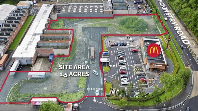 The 1.5-acre site of the development opportunity in west Belfast 