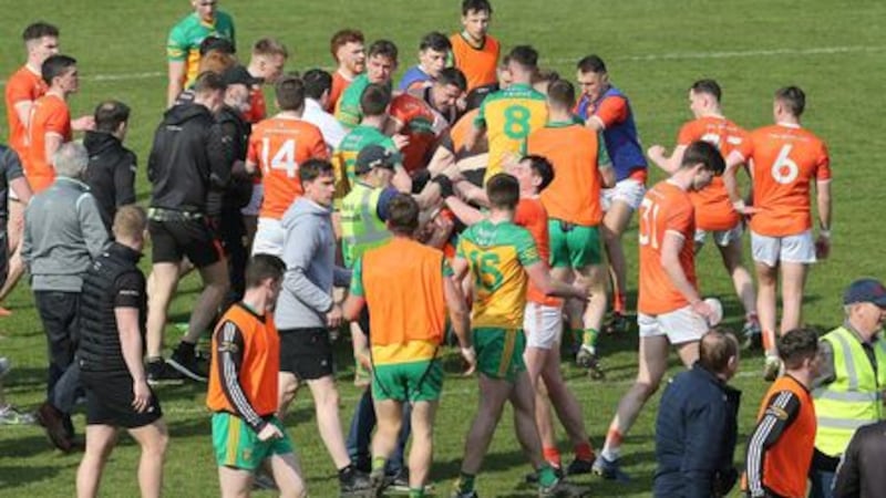 Five players have been hit with proposed one-match bans arising from the post-match dust-up between Donegal and Armagh, meaning they are all set to miss the counties' championship encounter next month. Picture by Margaret McLaughlin