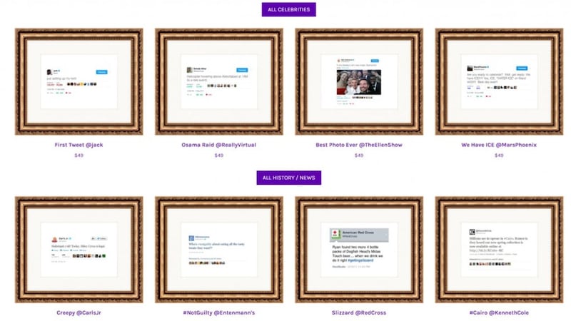 “People love tweets. They also love framing stuff. So we decided to put the two together.”