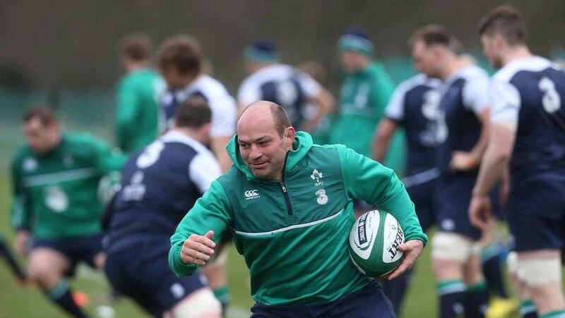 Rory Best during a training session at Carton House, Dublin, Ireland in March. The captain of the Ulster and Irish Rugby teams has thrown his weight behind the Remain camp PICTURE: Brian Lawless/PA 