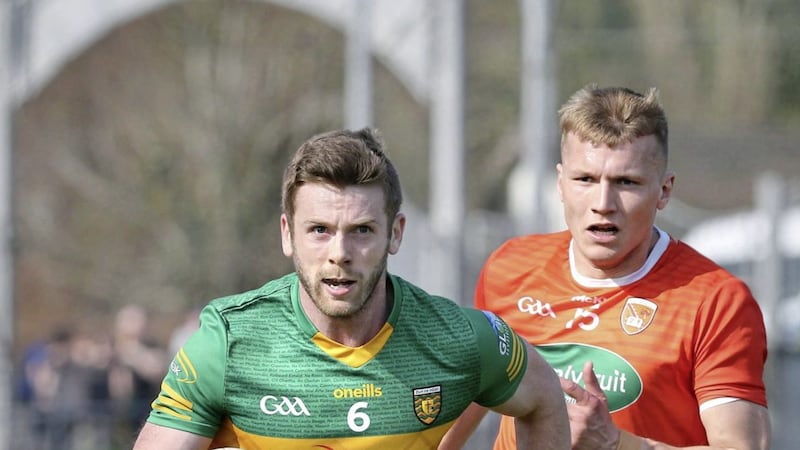Rian O&#39;Neill looks set to miss Armagh&#39;s Ulster SFC clash with Donegal after being handed a one-match ban Picture: Margaret McLaughlin. 