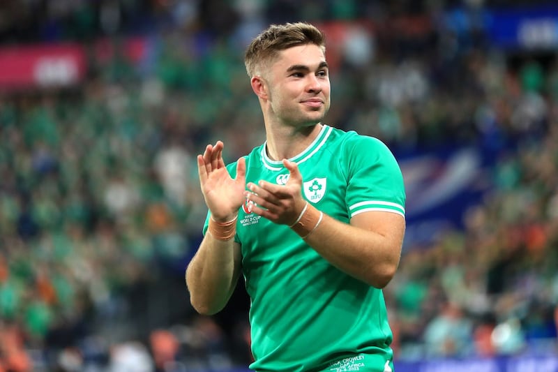 Jack Crowley, pictured, has a chance to stake his claim as the long-term successor to former Ireland captain Johnny Sexton