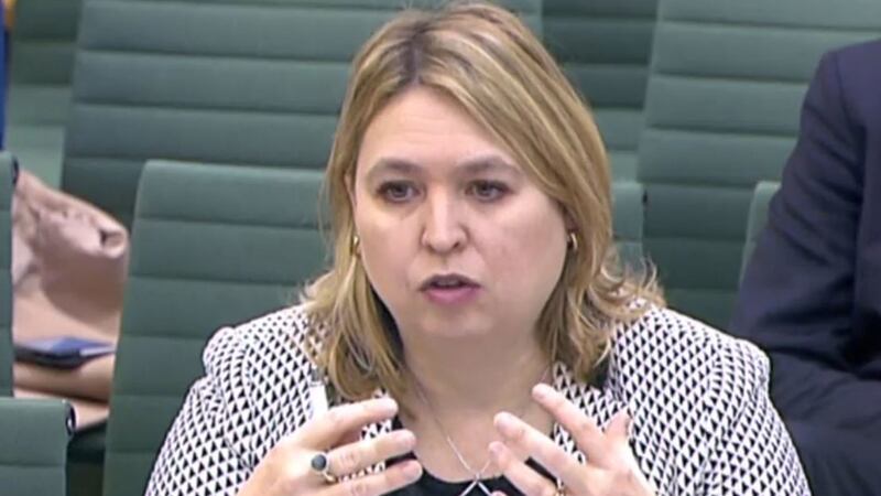 &nbsp;Karen Bradley was challenged by the DUP's Jim Shannon as she gave evidence before the Northern Ireland Affairs Committee at Portcullis House, London this morning