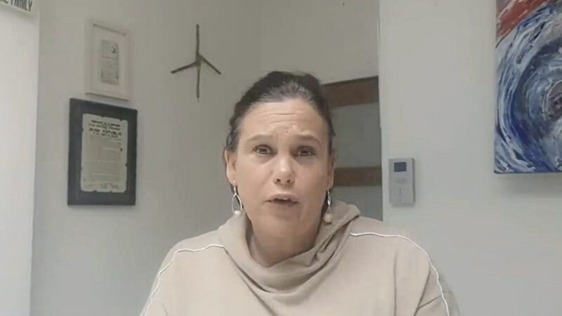 Sinn F&eacute;in leader Mary Lou McDonald was accused of exploiting the health crisis. 