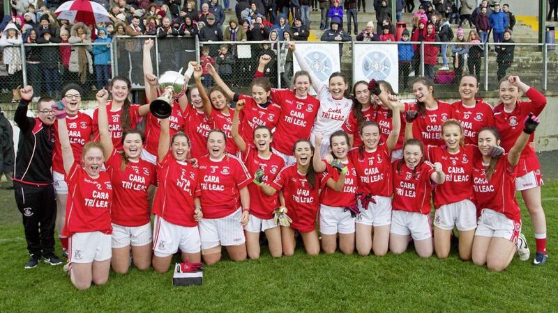 Trillick ladies are 2018 Ulster Intermediate Champions after they defeated Lavey in the final at Killyclogher. Picture: Jim Dunne 