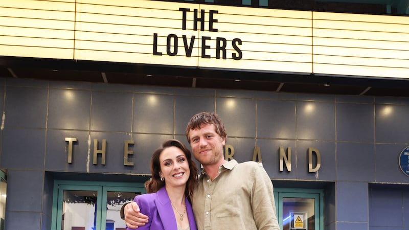 Roisin Gallagher and Johnny Flynn pictured at the Belfast premiere of The Lovers at The Strand Cinema, Belfast.  Photo by Kelvin Boyes / Press Eye.