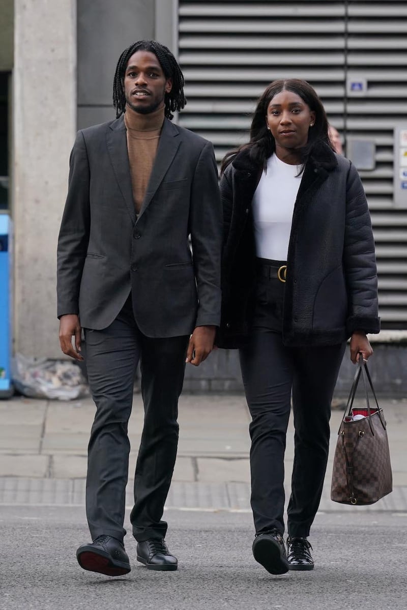 Bianca Williams and Ricardo Dos Santos arrive at Palestra House, central London.