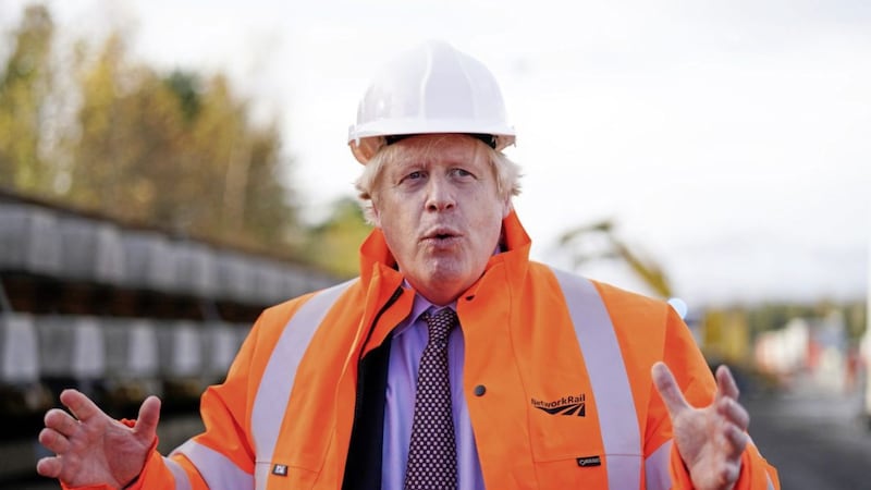 Prime Minister Boris Johnson during a visit to the Network Rail hub at Gascoigne Wood, near Selby, North Yorkshire, last week. Picture by Ian Forsyth, Press Association 