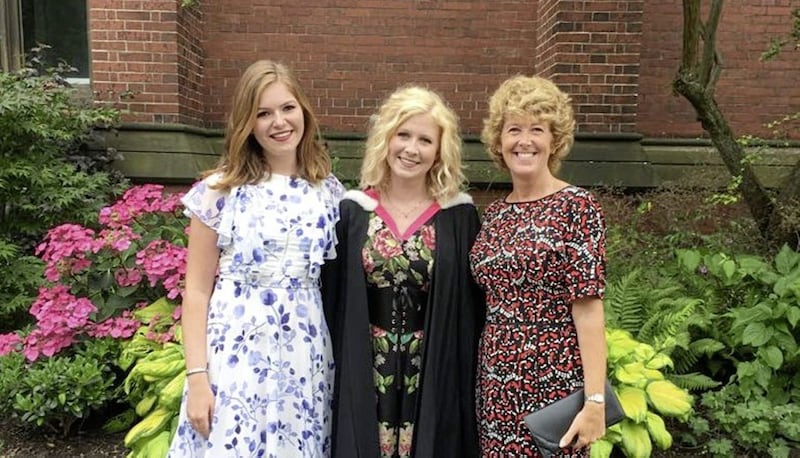 Jennifer Nicholl with her daughters Connie (left) and Alice 