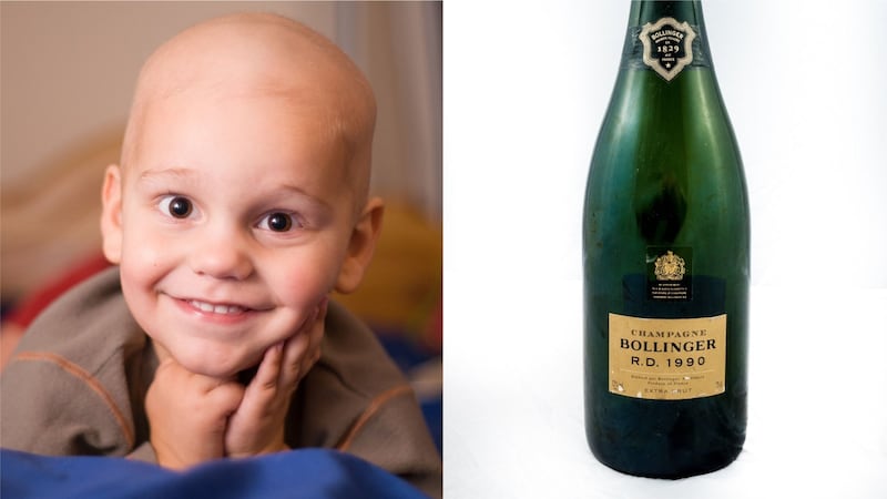 Peter Blandford’s son was in remission from a rare form of cancer when the bottle was stolen.