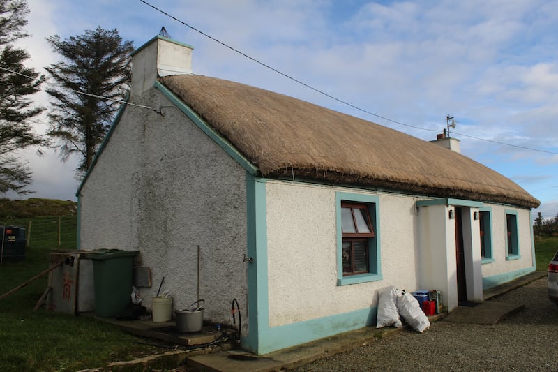 A 'rope-thatched cottage' near Culdaff in Inishowen County Donegal was one of the properties which benefited from Donegal county council's Thatch Repair Grant Scheme last year. Picture by Donegal county council.