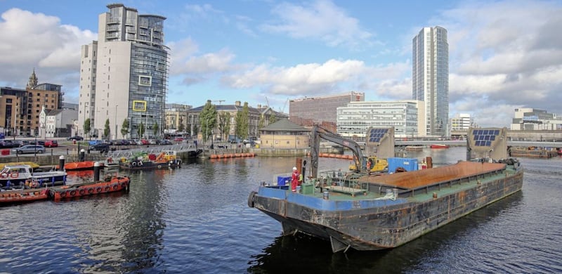 A Major project to dredge the River Lagan is underway. Picture by Mal McCann. 