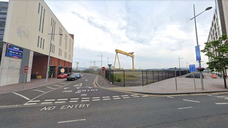 The proposed site for Lacuna Developments and Watkin Jones' student accommodation scheme in Belfast's Titanic Quarter. (Image: Google)