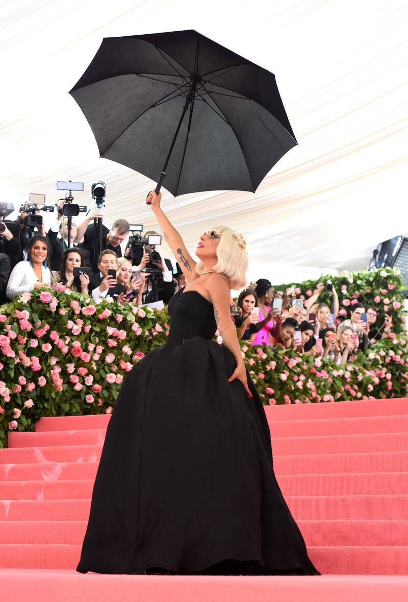 Lady Gaga attending the Metropolitan Museum of Art Costume Institute in 2019