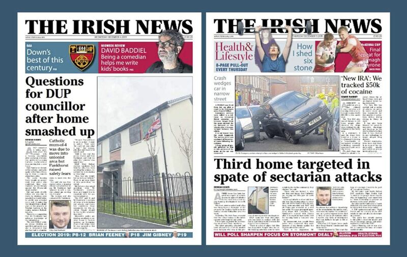 How The Irish News reported on the sectarian intimidation targeting Catholic families in Tyndale Gardens, north Belfast 
