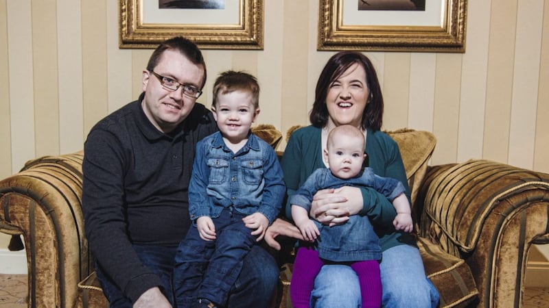 Wheelie inspirational &ndash; Sarah Griffiths with husband Danny and children Dexter and Daisy 