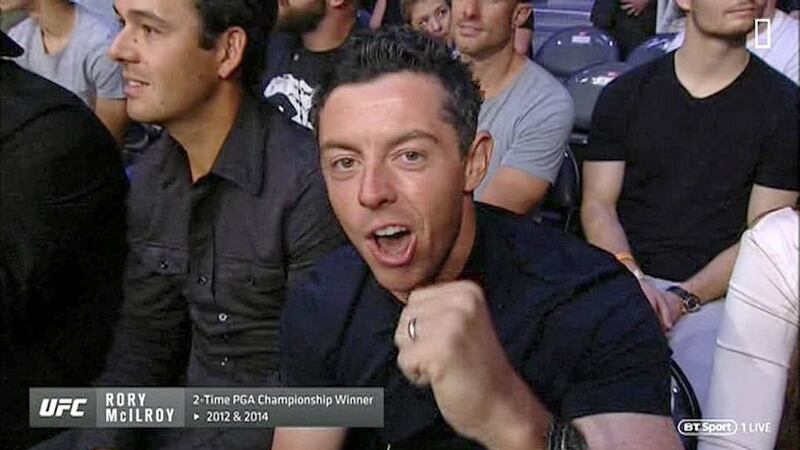 Rory McIlroy was ringside at the UFC Las Vegas fight. 