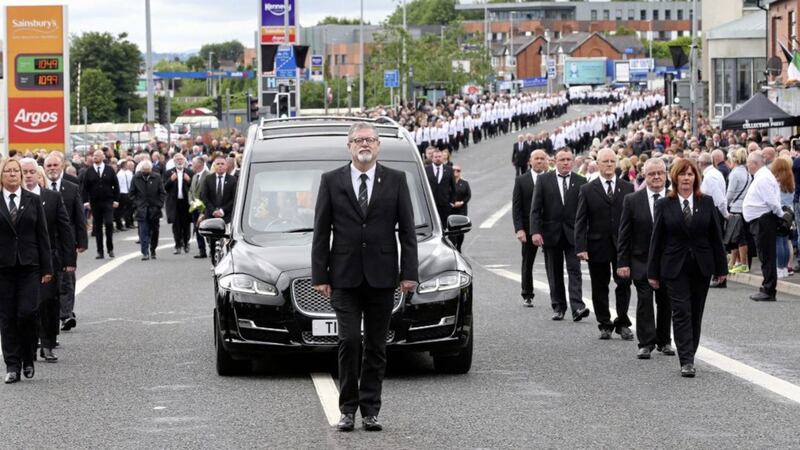 The funeral of republican Bobby Storey in June 2020. Picture by Mal McCann 