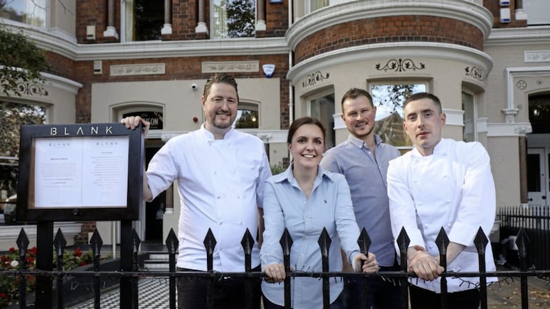 Blank owner Jonny and Christina Taylor with new general manager Alex Daley and head chef Niall Duffy   