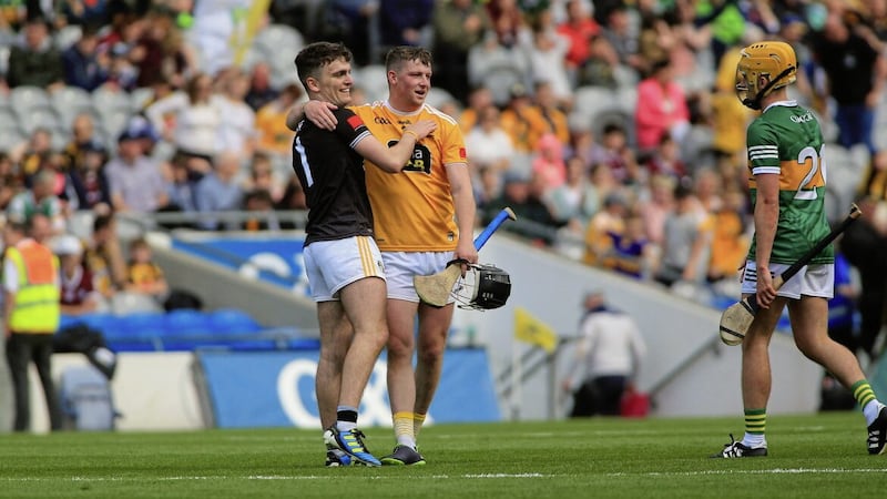 Dunloy duo Ryan Elliott and Keelan Molloy are stepping away from Antrim Picture: Seamus Loughran. 