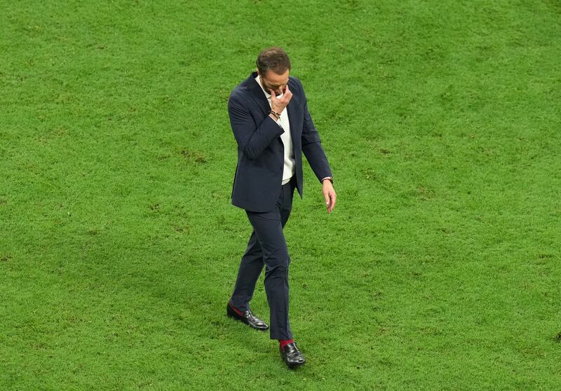 England manager Gareth Southgate dejected following the World Cup Quarter-Final defeat to France.