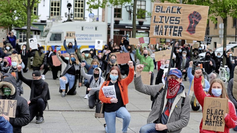 A Black Lives Matter protest at Custom House Square in Belfast in June 2021 was part of the global movement focusing attention on racial justice. This year&#39;s Week of Prayer for Christian Unity reflects on themes of colonialism and racism. Picture by Mal McCann 