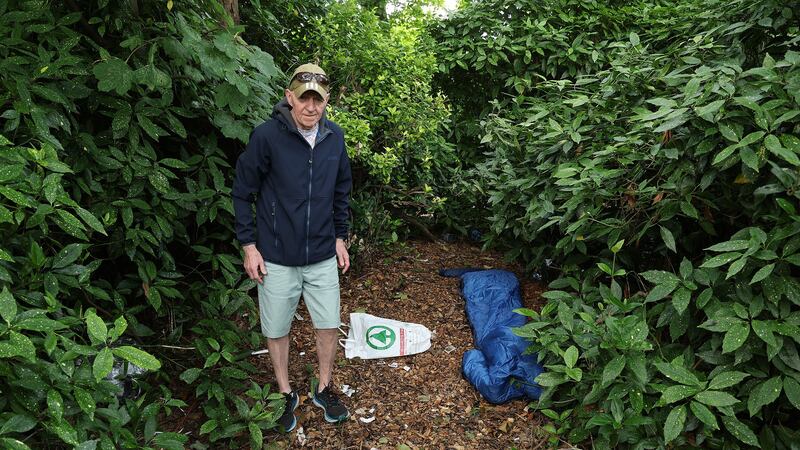 Seamus McAloran resident at the Cliton House complex in north Belfast where drug users have being using the grounds to inject. PIcture by Mal McCann