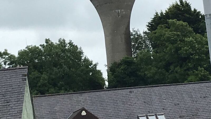 Flags placed on a water tower in Rathfriland, Co Down&nbsp;