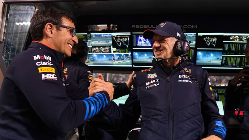 Adrian Newey, right, could leave Red Bull at the end of the year