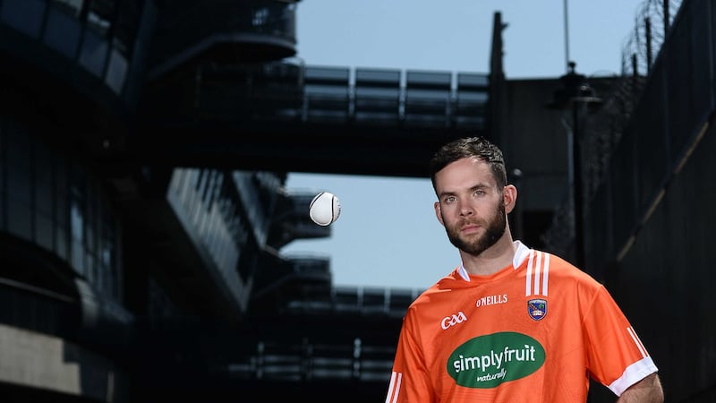 Armagh's Ciaran Clifford at Tuesday's launch for the Nicky Rackard Cup final at Croke Park<br />Picture by Sportsfile &nbsp;