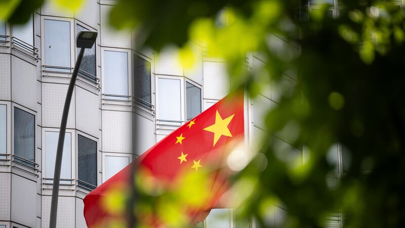 The suspect is accused of working for a Chinese intelligence service (Hannes P Albert/dpa via AP)