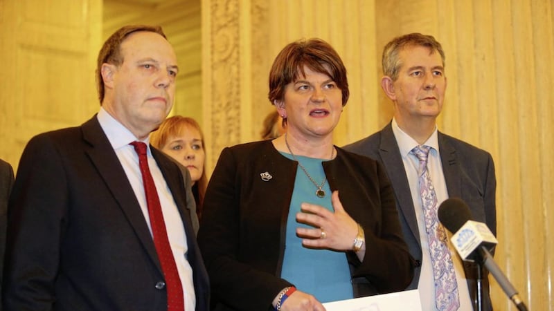 DUP leader Arlene Foster has again ruled out a standalone Irish language act. Picture by Mal McCann 