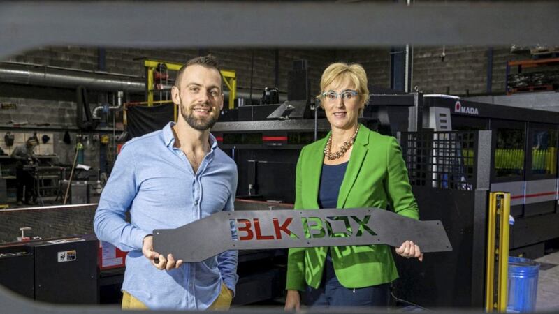 Greg Bradley, managing director of BLK BOX Fitness, with Julie Skelly, business manager at Danske Bank 